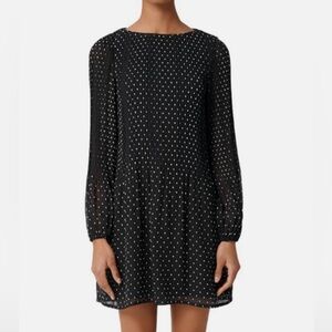 Maje Black and White Polka Dot Dress